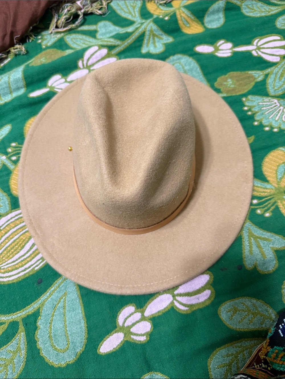Lack Of Color Wide-Brim Felt Fedora - Beige